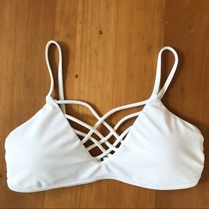 hollister co. white bikini top